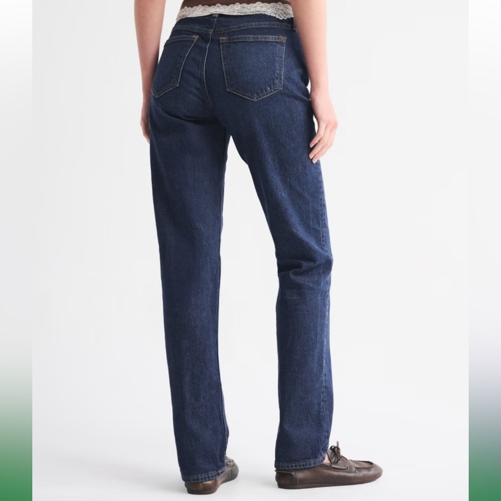 🆕 Abercrombie & Fitch Vintage 90s Relaxed High Rise Size 12R Blue Jeans - Picture 6 of 7
